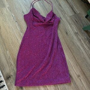 Women’s Pink Glitter Mini Dress